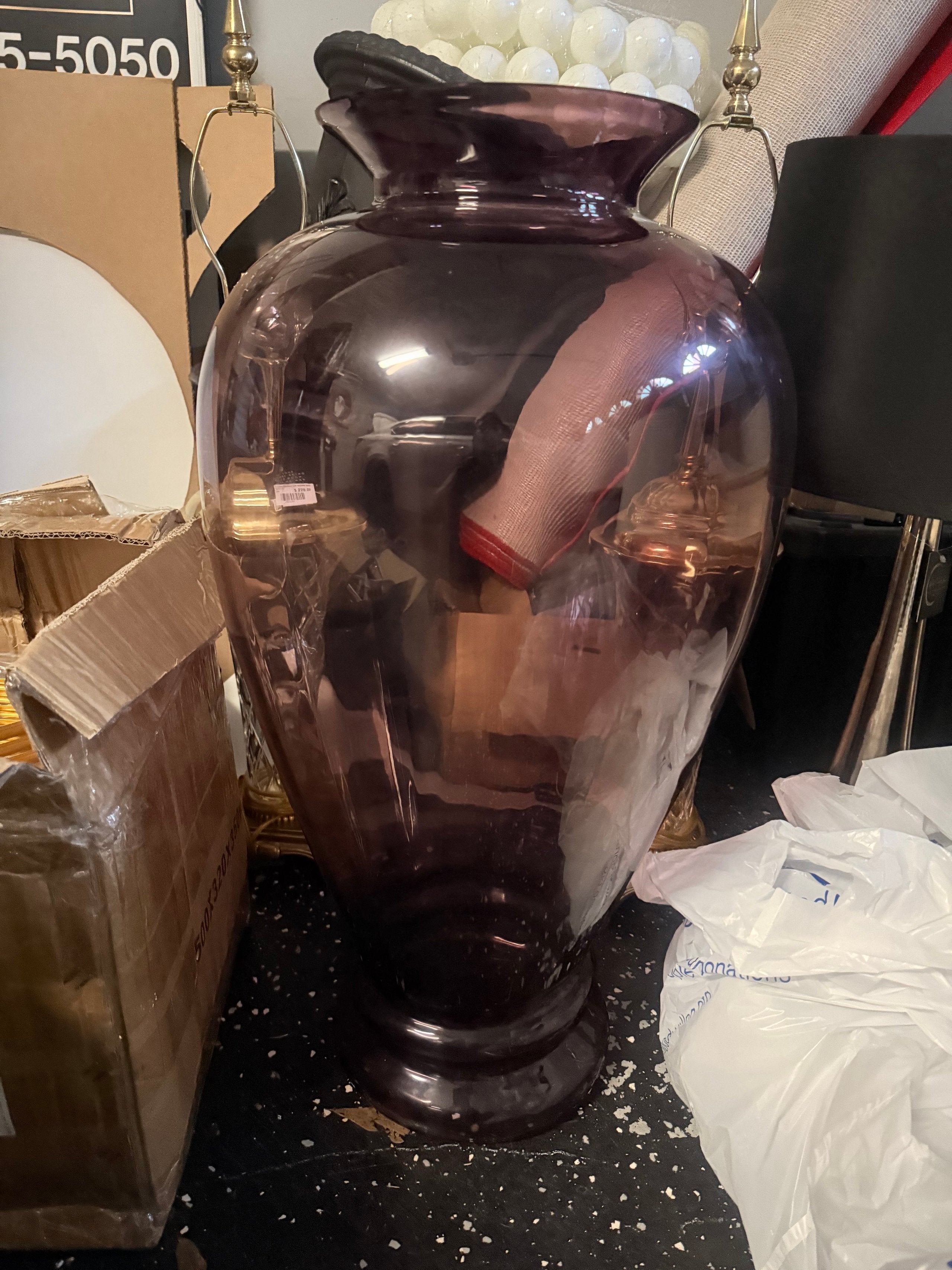 Purple Floor Vase