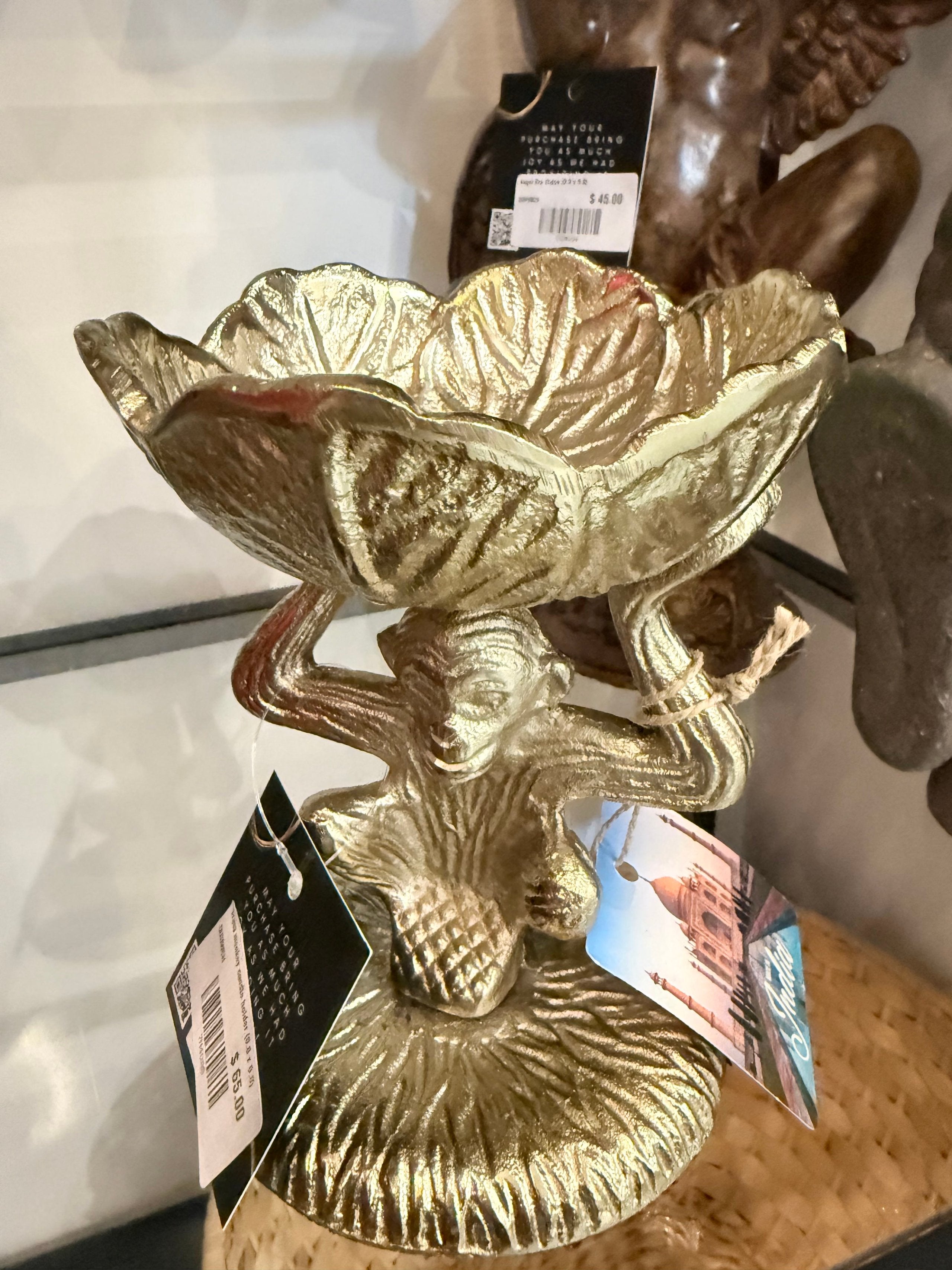 Brass Monkey Candle Holder