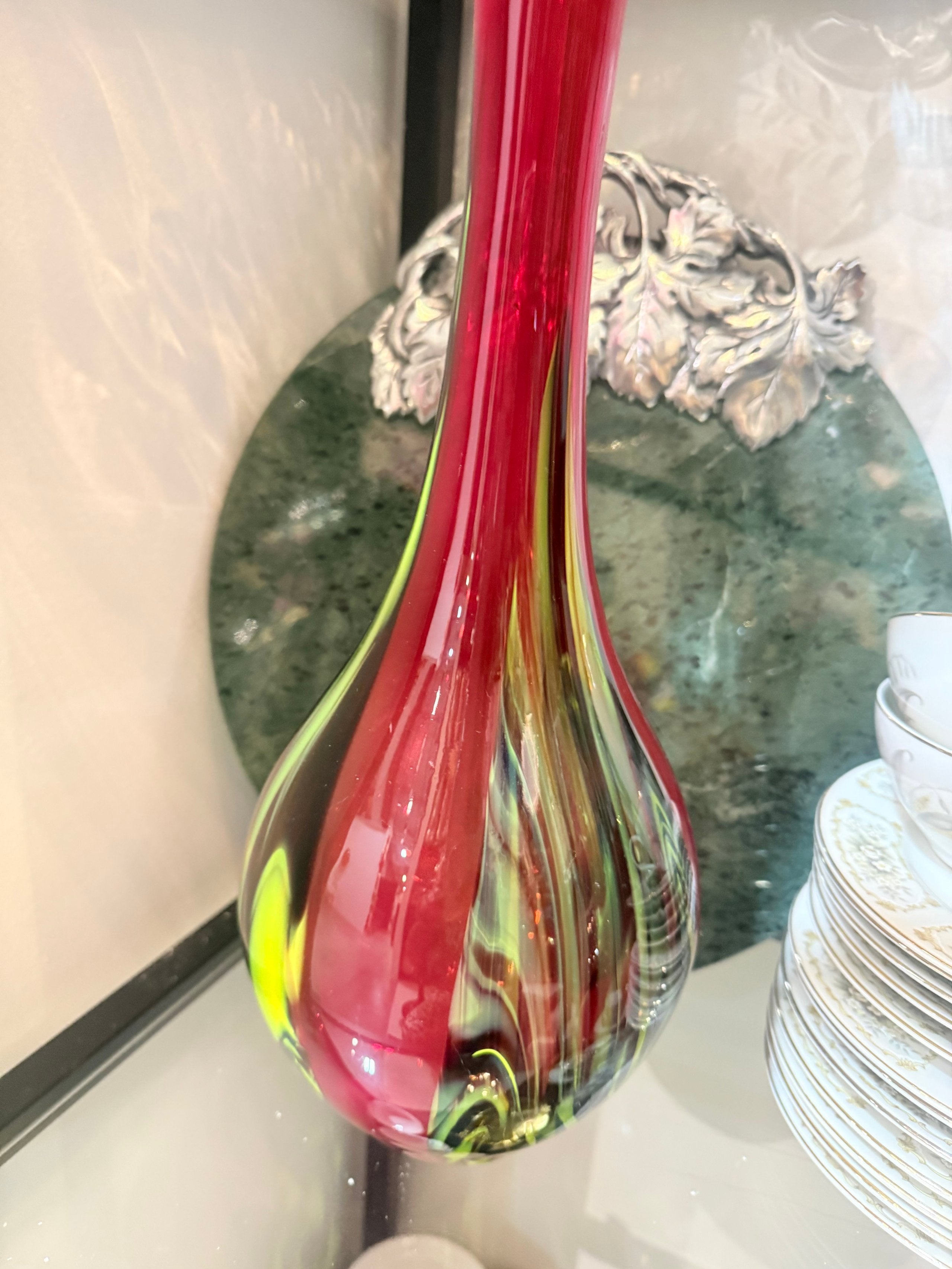 Red Green Vase