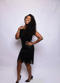 Black Vintage Sequin Dress 8